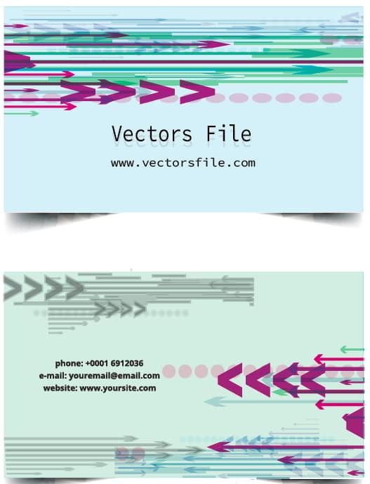 Business Card Vector, Visiting Card Arrow Design Vector File