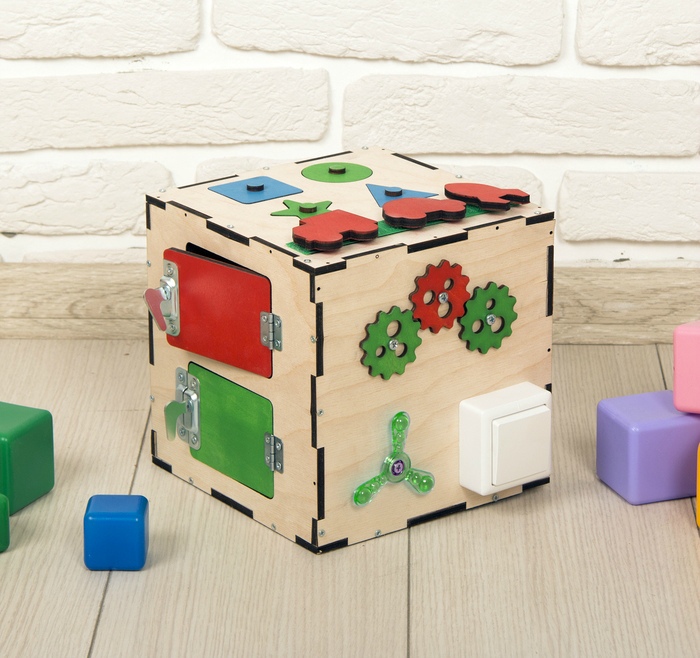 Busy Cube Wooden Toy CDR File