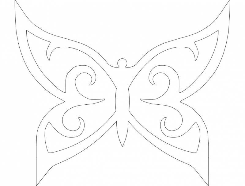 Butterfly 04 Free DXF Vectors File