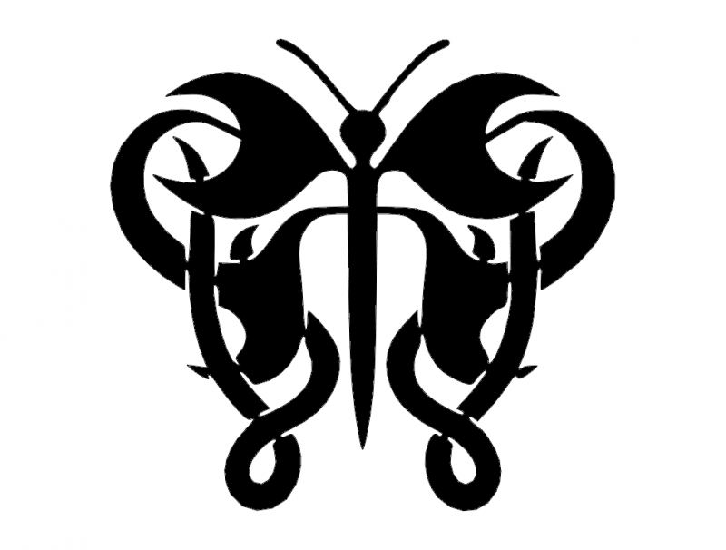 Butterfly 11 Free DXF Vectors File