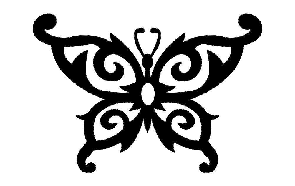 Butterfly Design 01 Free DXF Vectors File