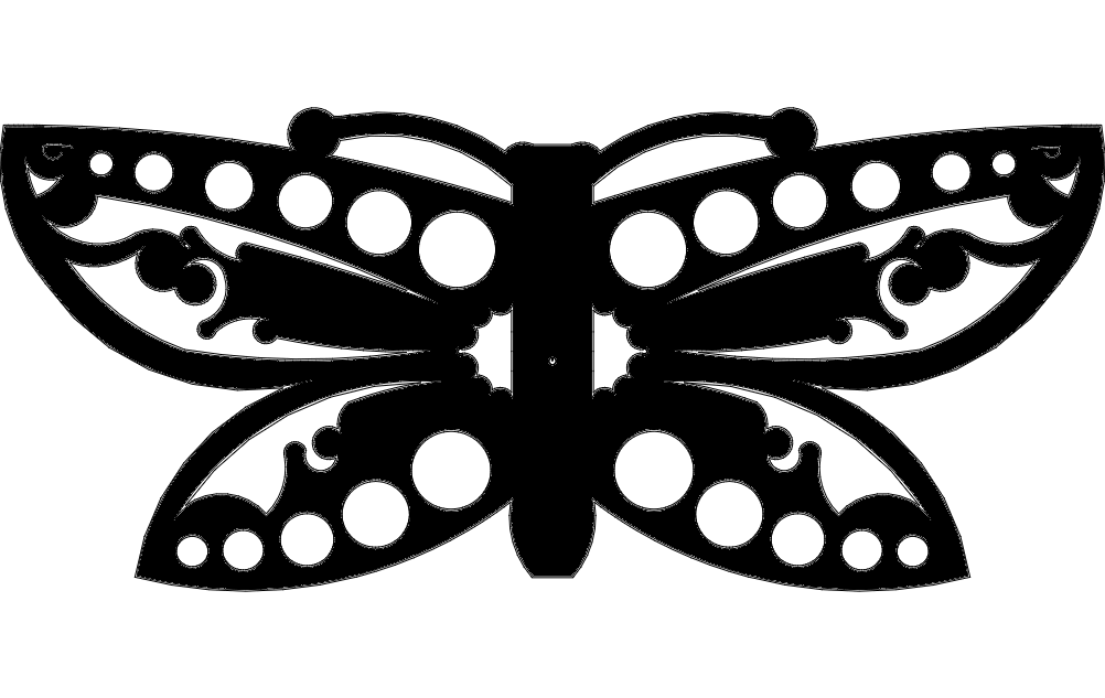Butterfly Design 04 Free DXF Vectors File