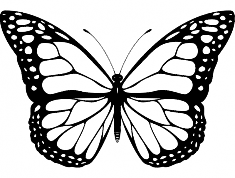 Butterfly Design Free DXF Vectors File