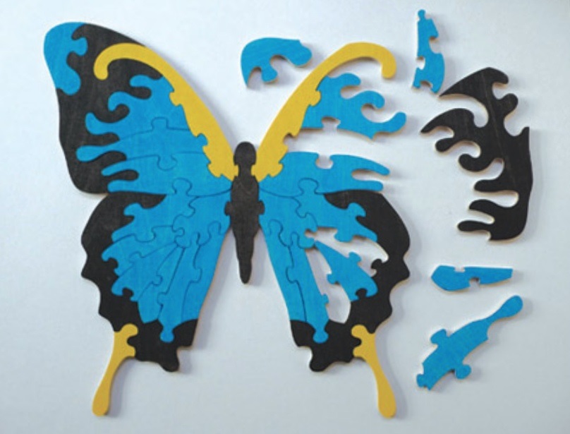 Butterfly Jigsaw Puzzle for Kids Template Laser Cut CDR File