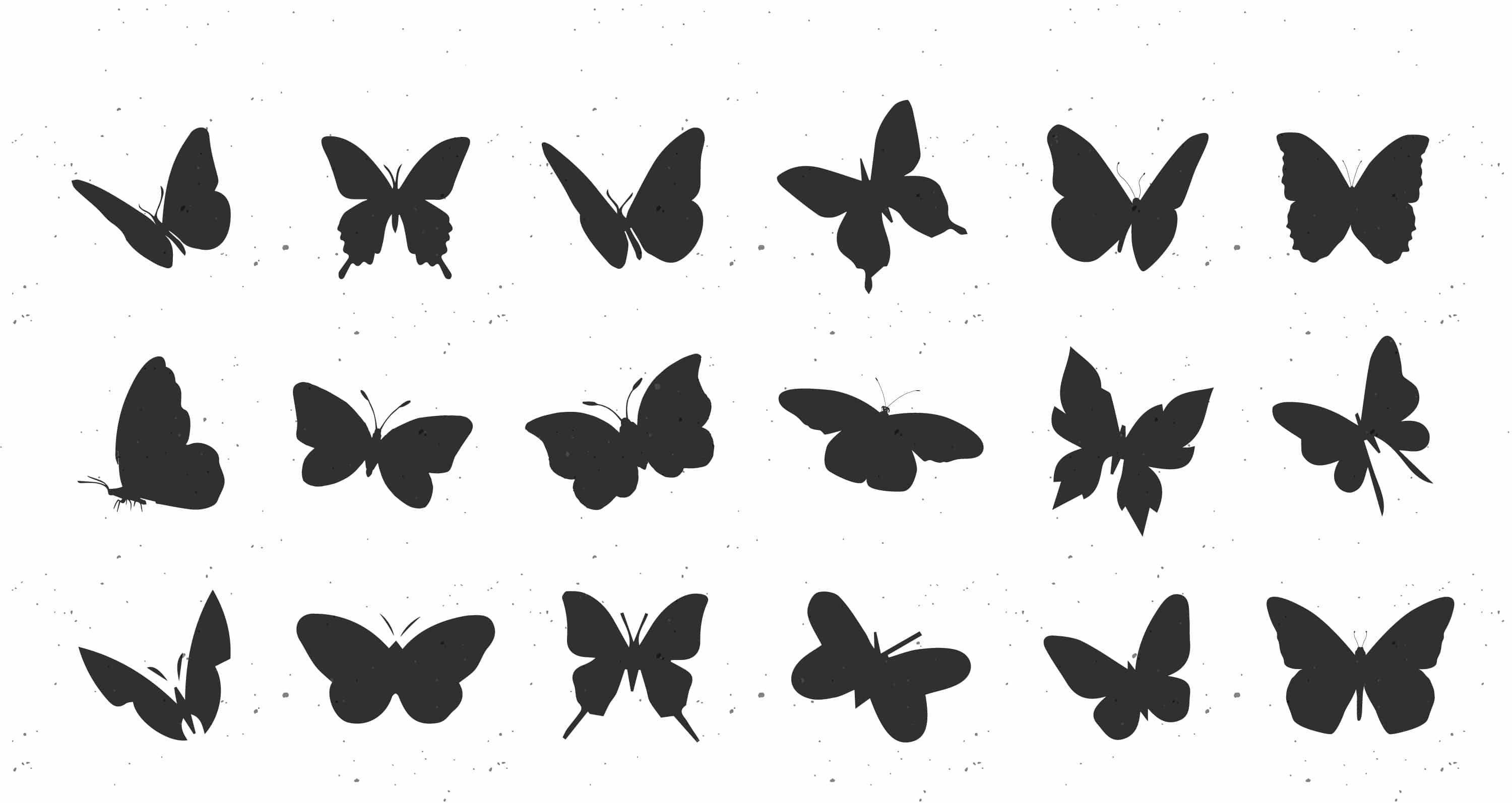 Butterfly Silhouettes Free Vector