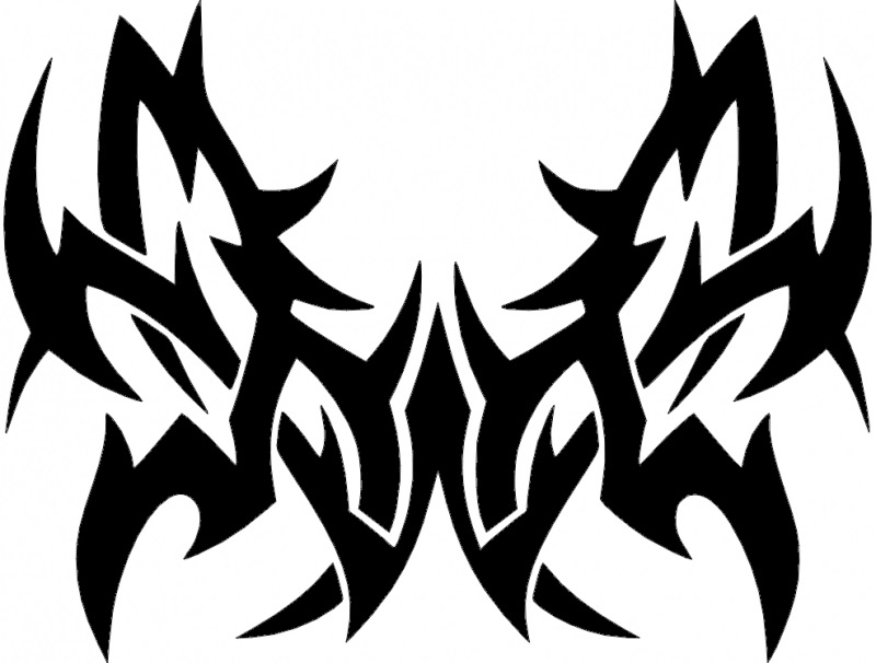 Butterfly Tat Free DXF Vectors File