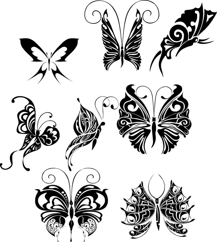 Butterfly Tattoo Design Art CDR File