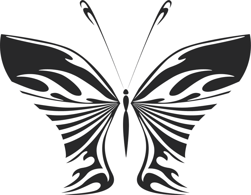 Butterfly Vector Art Illustration Free DXF Vectors File