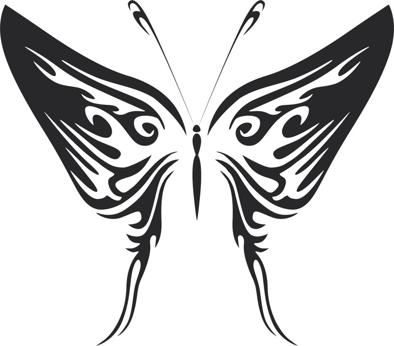 Butterfly Vector Illustration Art Free DXF Vectors File