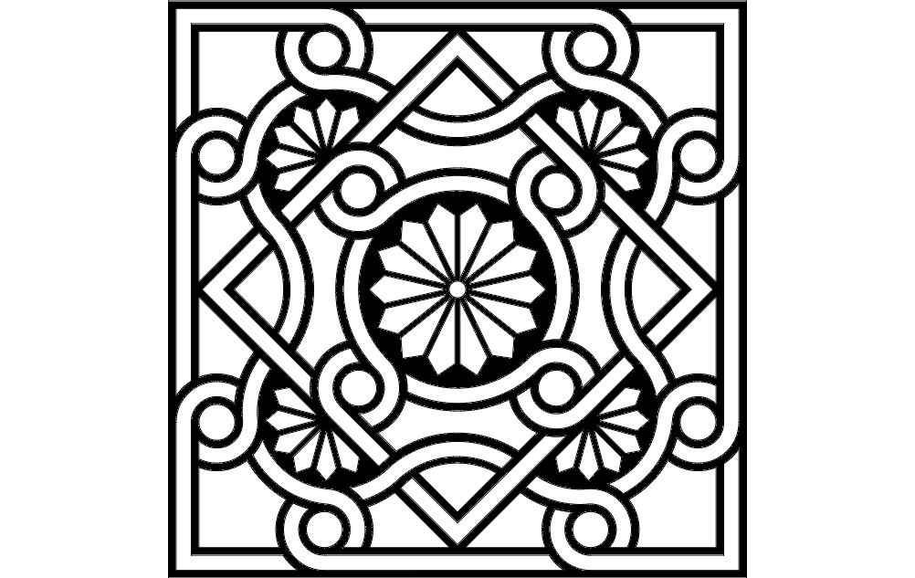 Byzantine Ornament Free Free Vector DXF File