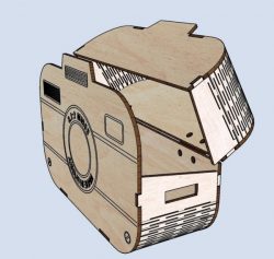 Camera Box for Laser Cut CNC DXF File