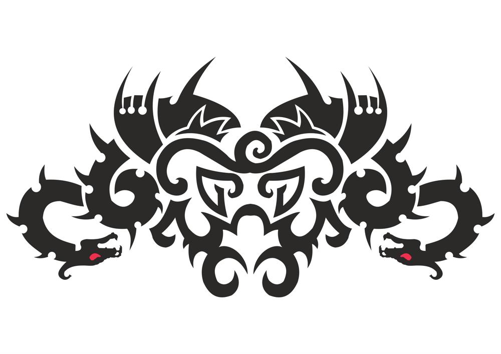 Car Hood Decal Dragon Animal Murals Predator Tribal Tattoo Vector Free CDR Vectors File