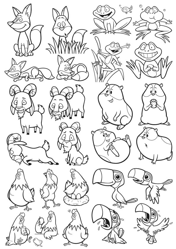 Cartoon Animals Vector Pack CDR File | Vectors File