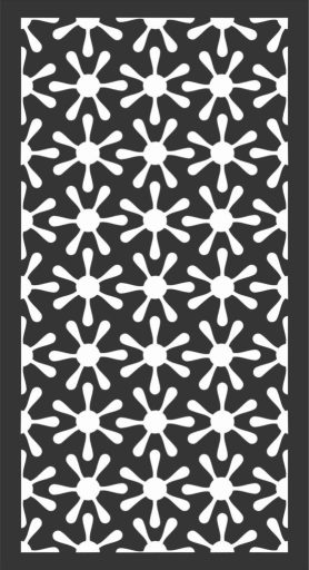 Carved Grill Screen Panel Laser Cutting DXF File