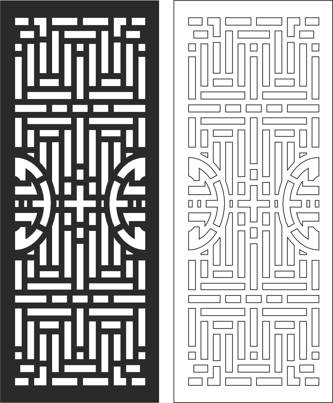 Carved Wood Partition Design Vector Free CDR Vectors File