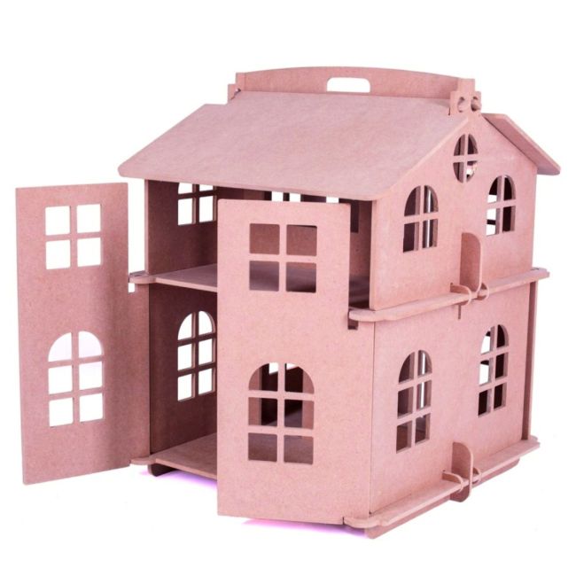 Carved Wooden Pink Doll House CDR File