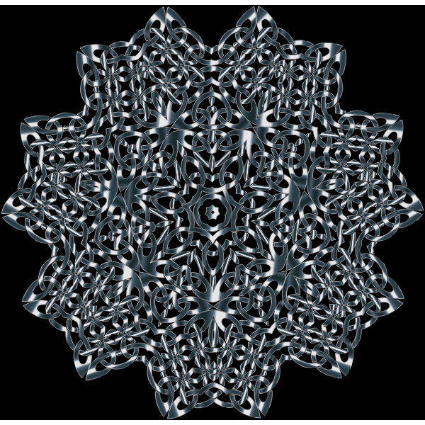 Celtic Knot Design Snowflake Vector SVG File