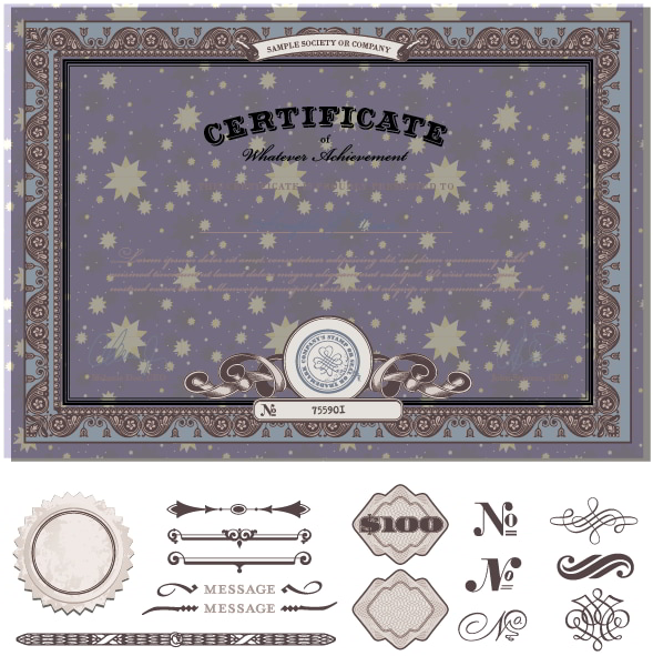 Certificate Cover Design Elements