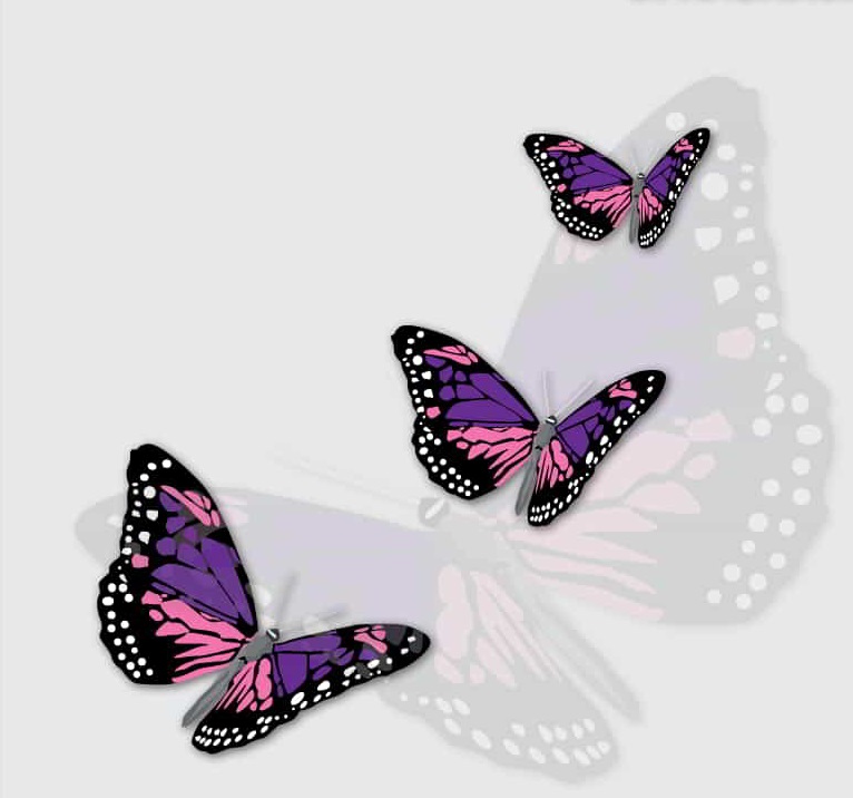 Charming Butterflies with Butterfly Background Free Vector