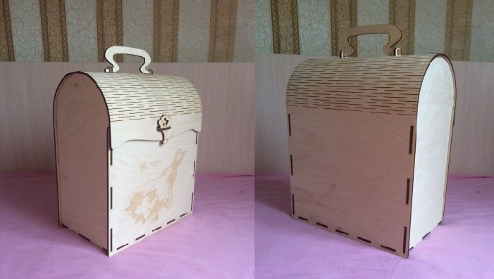 Chest with Handle Laser Cut CDR File