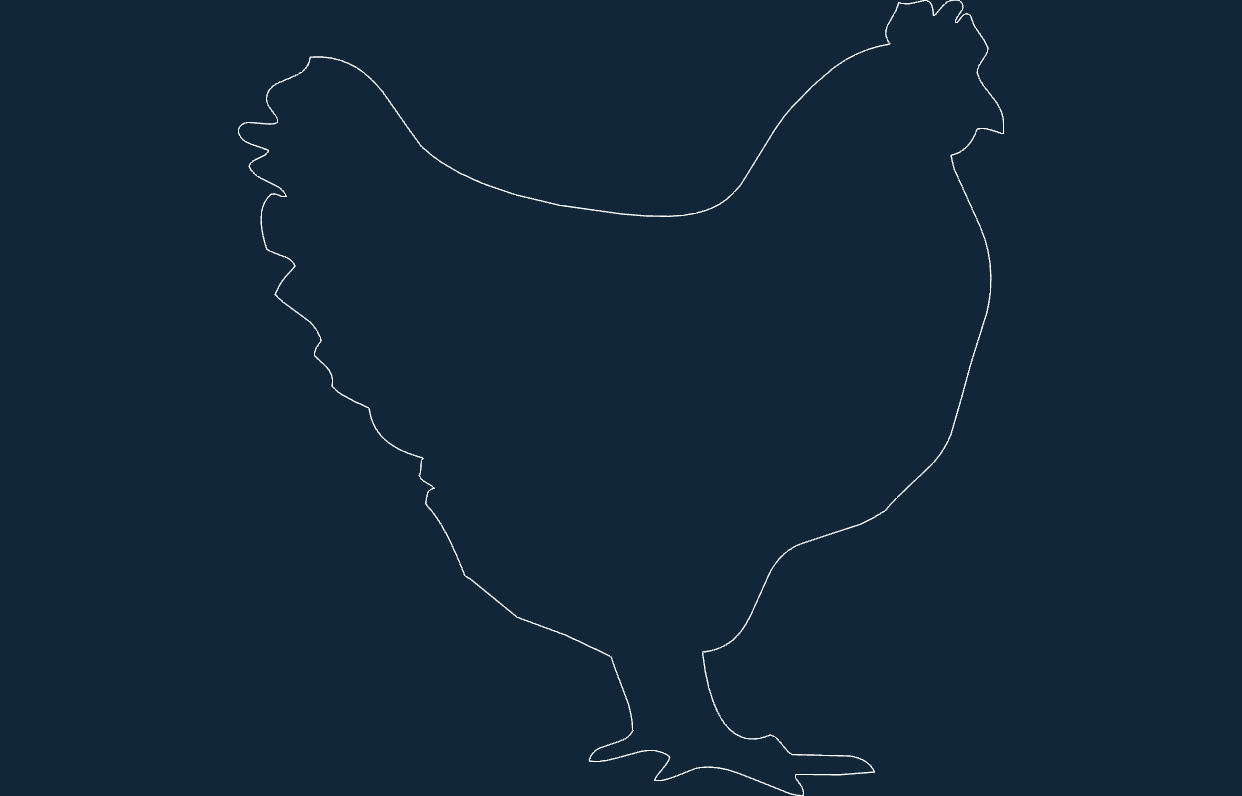 Chicken Free Dxf File For Cnc DXF Vectors File