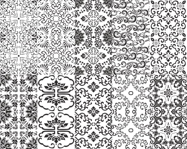 Chinese Pattern Set Free CDR Vectors File