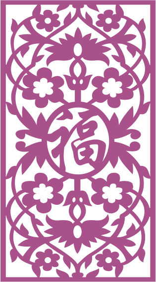 Chinese Traditional Semless Panel Laser Cut CDR File