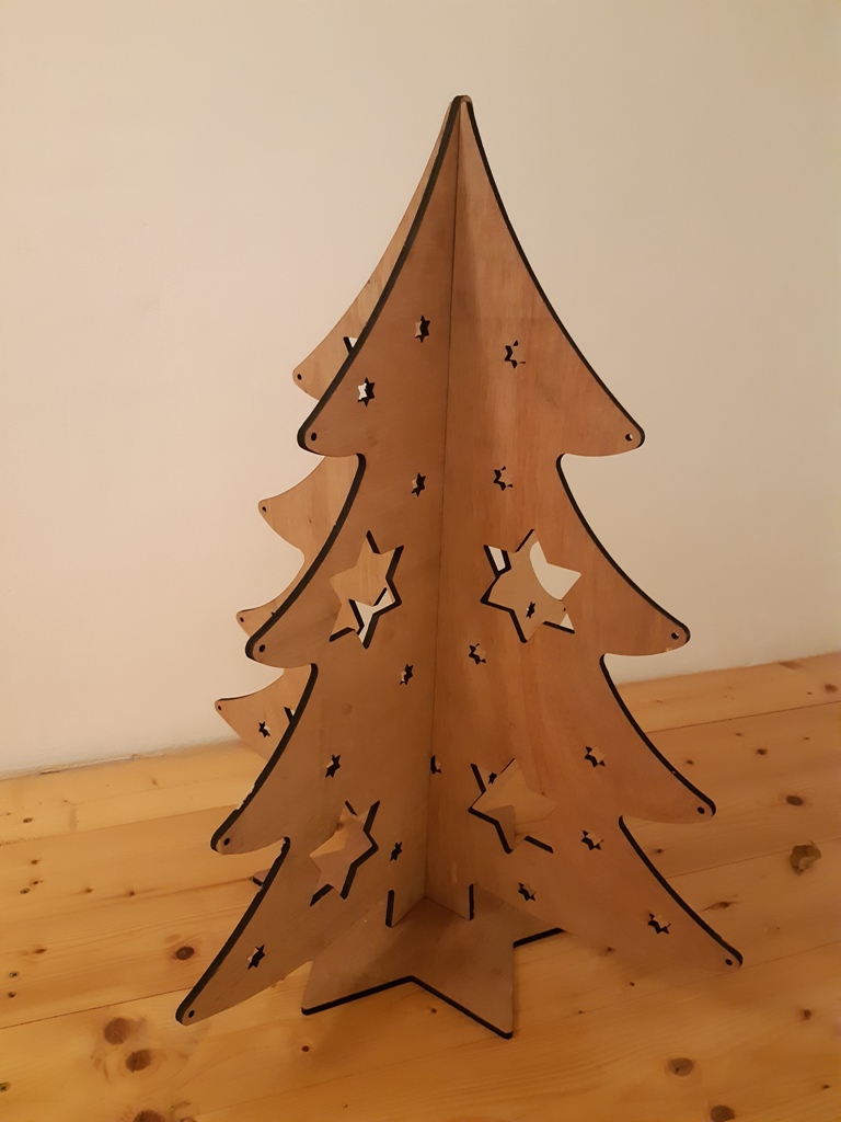 Christmas Tree 3mm CNC Laser Cut Vector DXF File