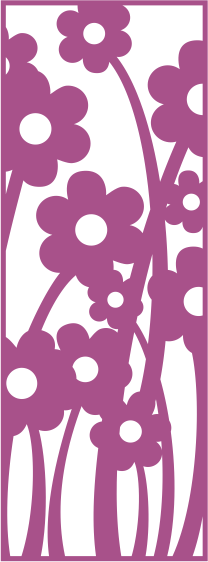 Classic Floral Seamless Vertical Banner CDR File