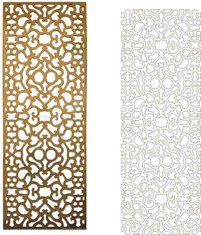 Classic Gold Seamless Screen Pattern CDR File