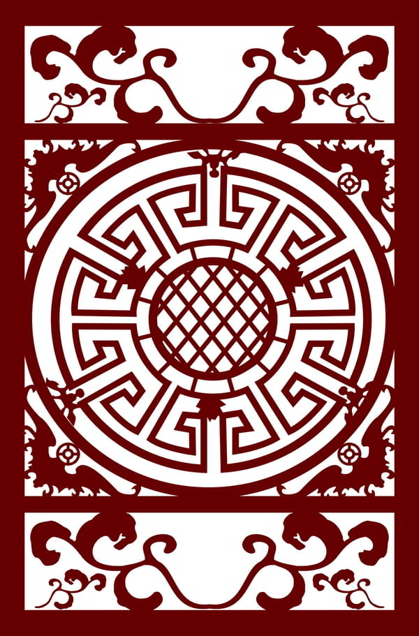 Китайский орнамент в квадрате