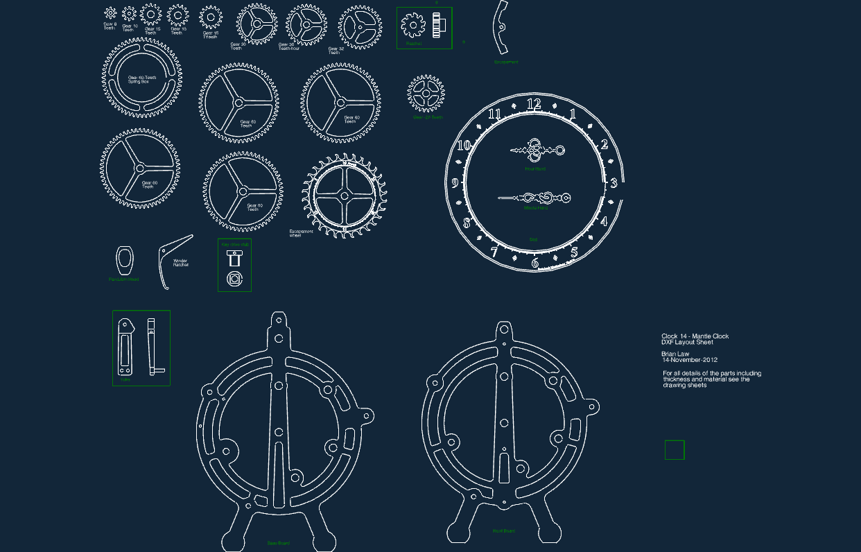 Clock Model Design DXF File