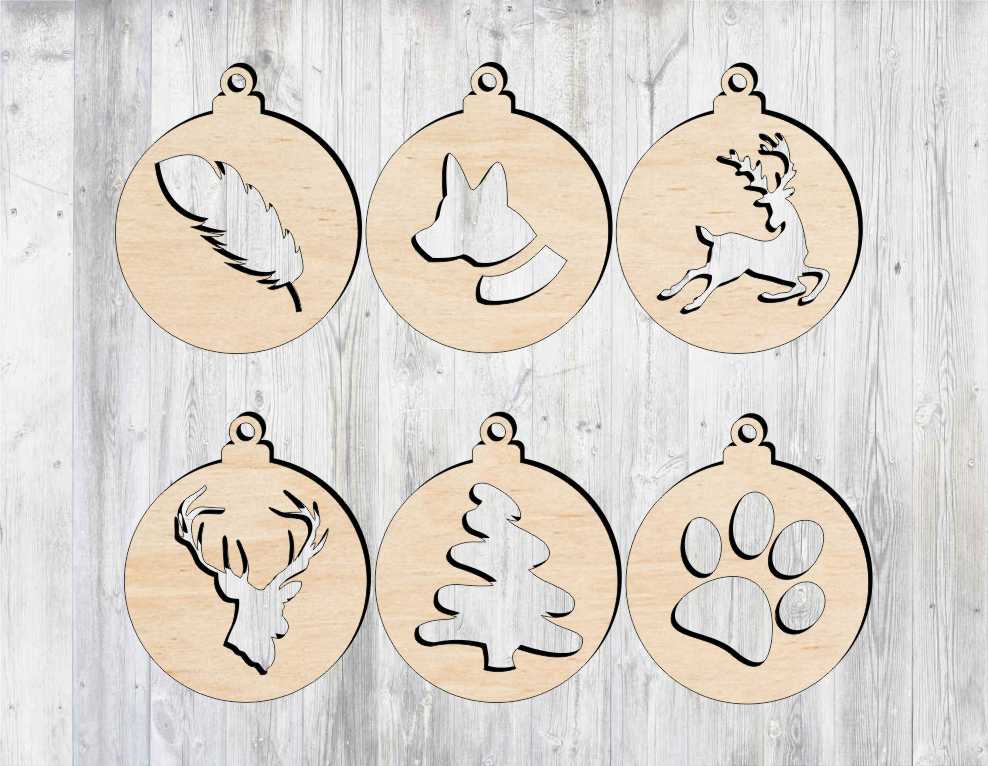 CNC Laser Cut Christmas Tree Decorations Free CDR File