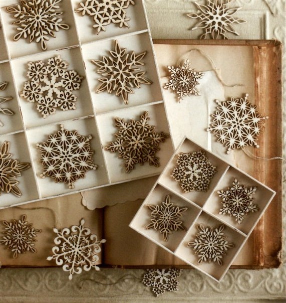 CNC Laser Cut Christmas Tree Snowflakes Free CDR File