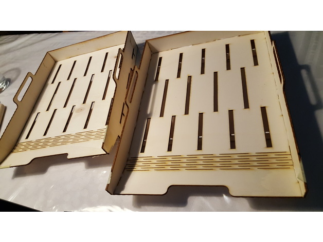 CNC Laser Cut Design Wooden File Tray DXF File