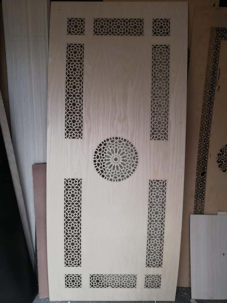 CNC Laser Cut Door Panel Design, Wooden Door Panel Design Vector File