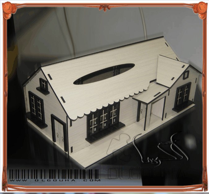 CNC Laser Cut House Design CDR File