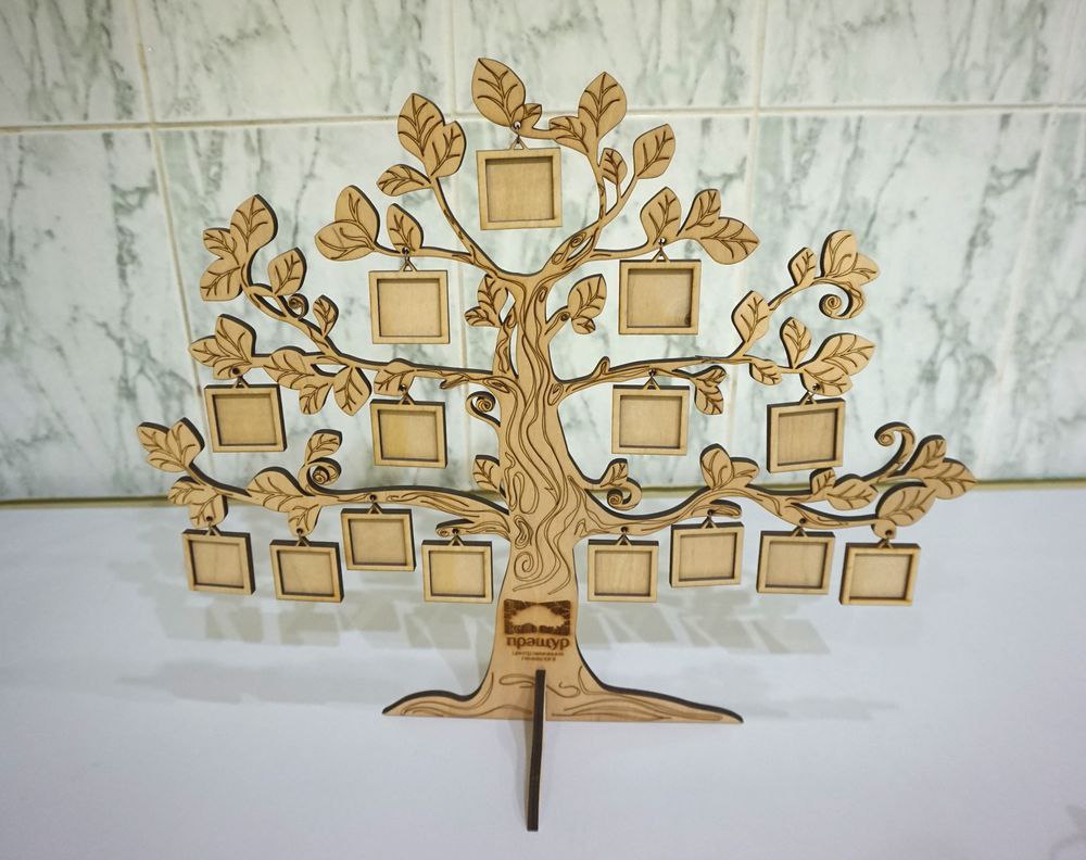 CNC Laser Cut Tree Photo Frame Template Free CDR File