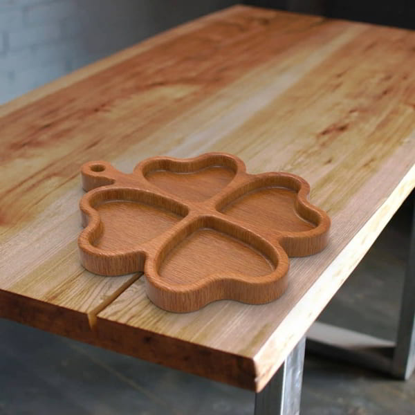 CNC Router Woodworking Heart Decorative Tray CDR File