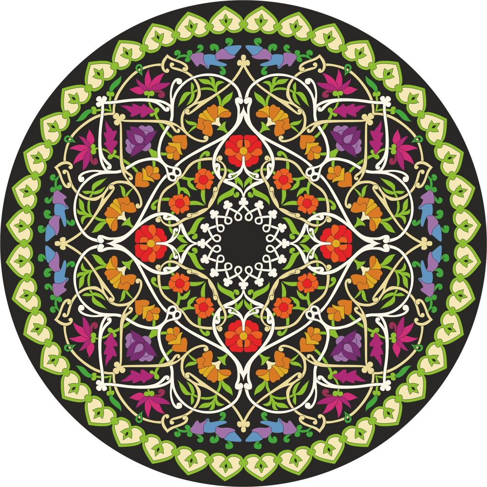 Colorful Mandala Seamless Panel CDR File