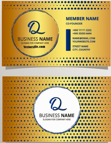 Colorful Business Card Template with Colored Dots Vector File