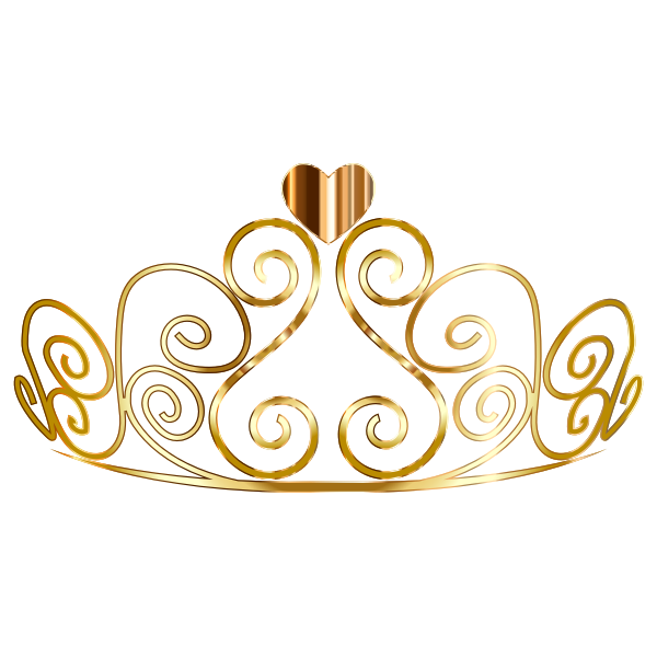 Colorful Gold Tiara Vector SVG File