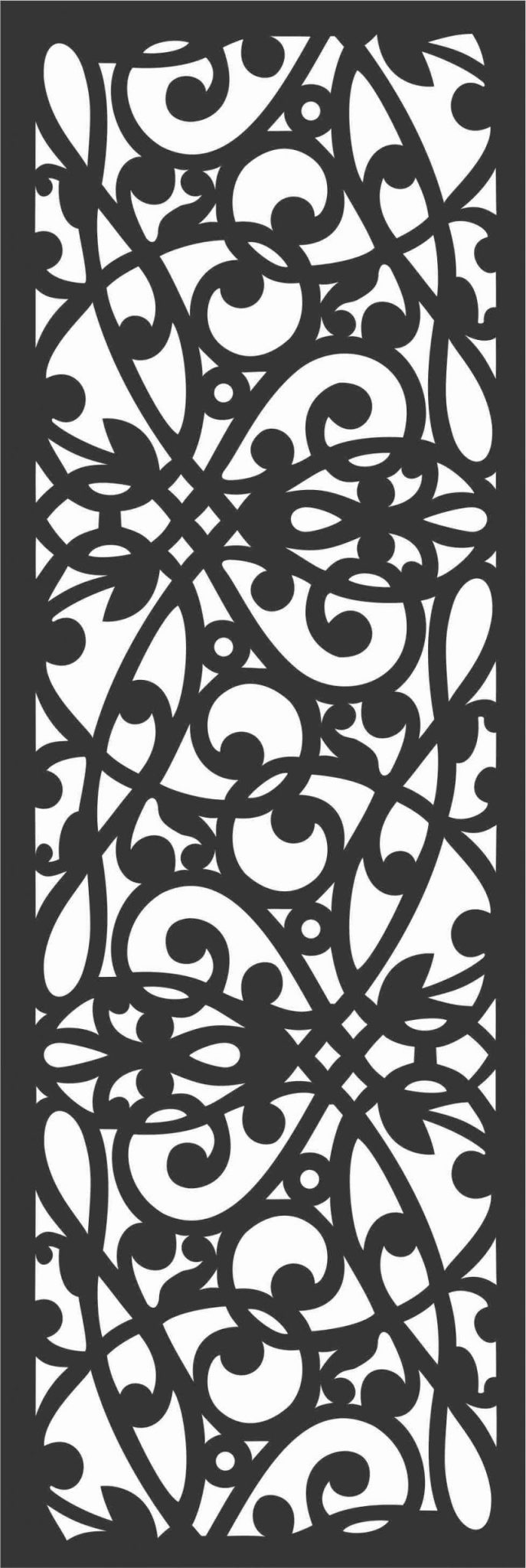 Congruous Grill Screen Panel DXF File