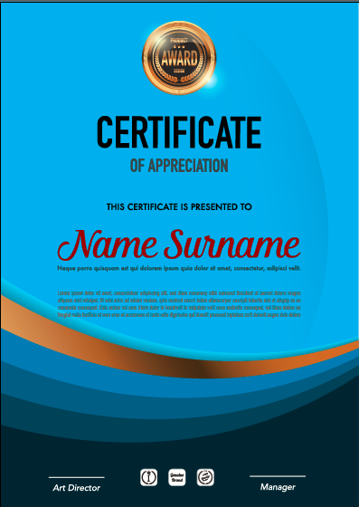Creative Certificate of Appreciation Template Vector File