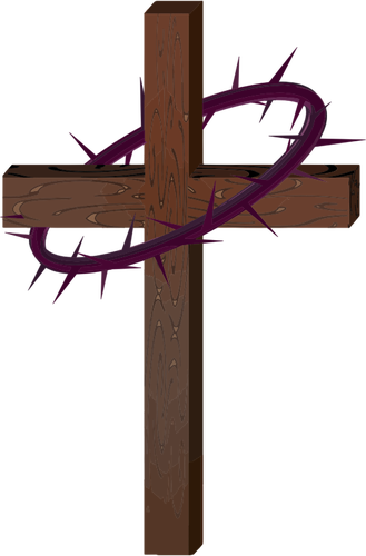 Cross With Crown Of Thorns SVG File