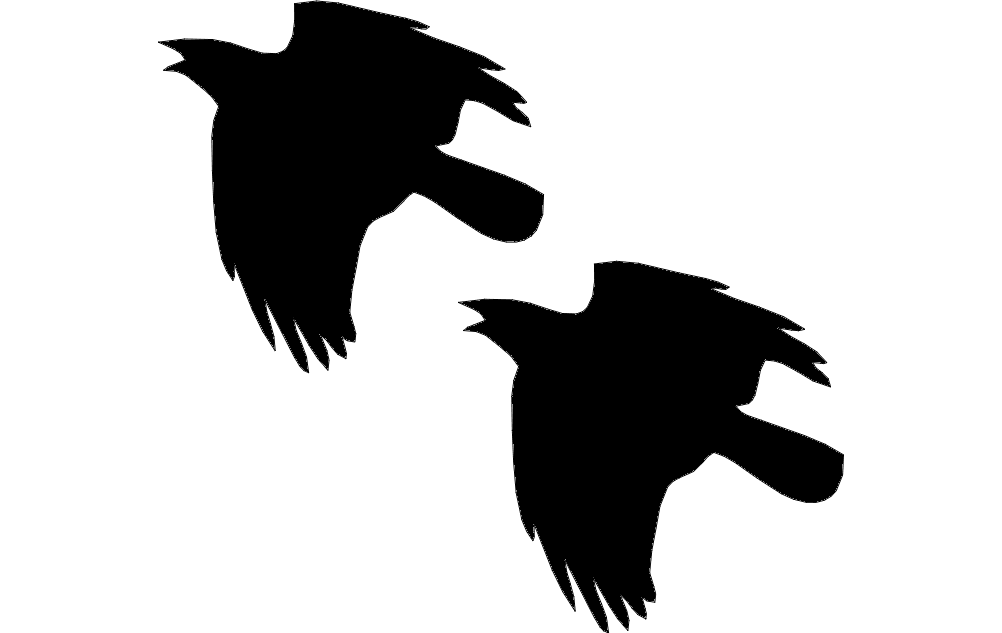 Crow Flying Free Dxf File For Cnc DXF Vectors File