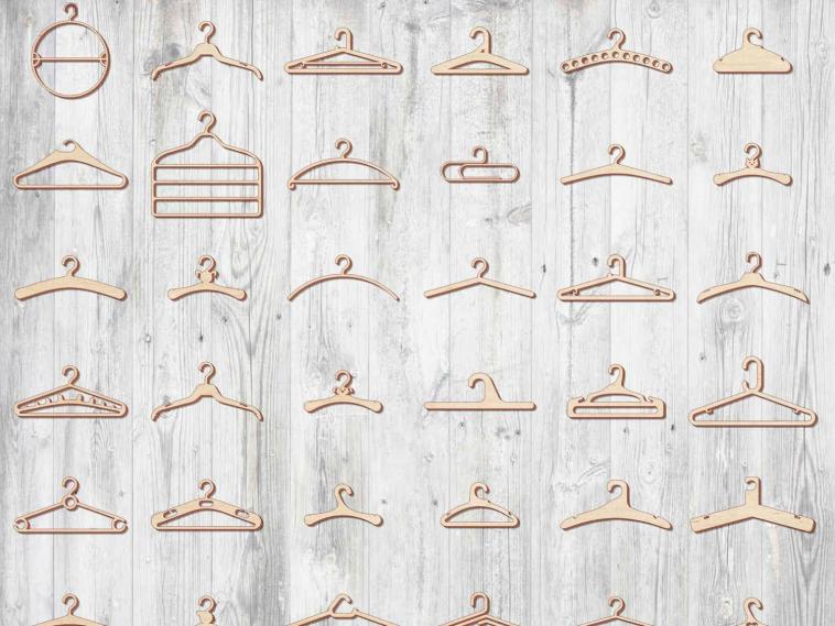 Custom Wooden Clothing Hangers Templates Free Vector CDR File
