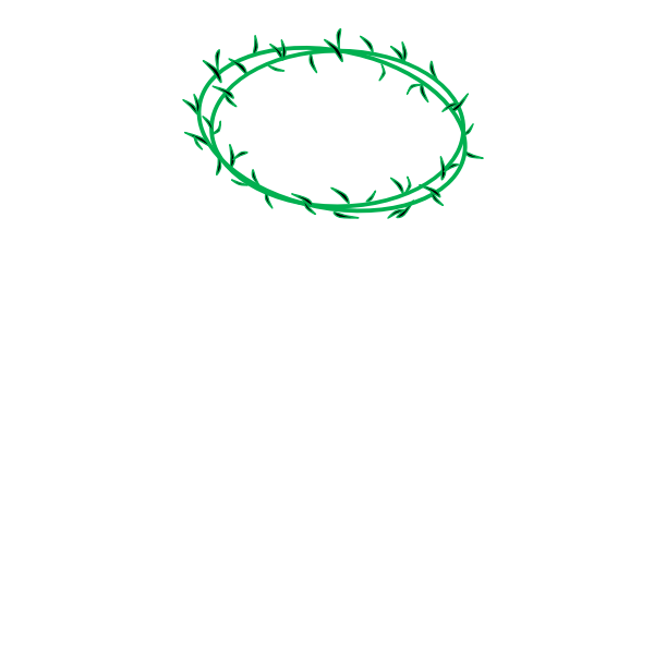 Dark Green Crown Of Vines SVG File