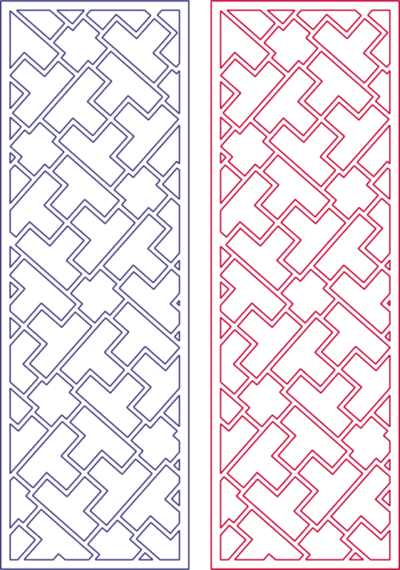 Decorative Grill Pattern Design DXF File