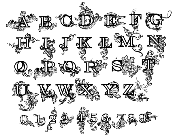 Decorative Letters, Vectors